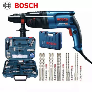 Ударная дрель Bosch, электрический молоток, электрический кирка, электрическая дрель, набор трехразовых инструментов, ударная дрель с электрическим молотком промышленного класса