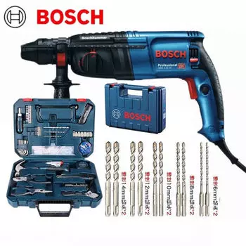 Перфоратор Bosch GBH 2-26 RE + комплект инструментов, сверла
