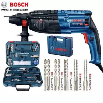 Ударная дрель Bosch, электрический молоток GBH2-24, трехфункциональный электрический отбойник, 2 кг, промышленный класс, вперед и назад, электрический, 790 Вт