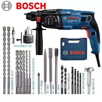 Ударная дрель Bosch через стену, электрический молоток, электрический кирка, электрическая дрель, трехфункциональный набор инструментов, 2 кг