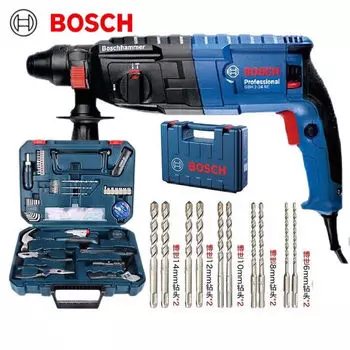 Ударная дрель Bosch GSB 2-24 RE + набор сверл, набор инструментов