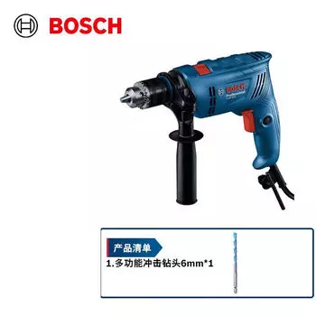 Ударная дрель Bosch GSB 600, ручная дрель, 600 Вт, многофункциональный инструмент для обустройства дома