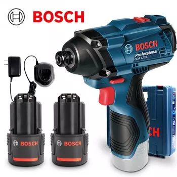 Дрель-шуруповерт Bosch GDR120-Li + два аккумулятора, зарядное устройство, кейс