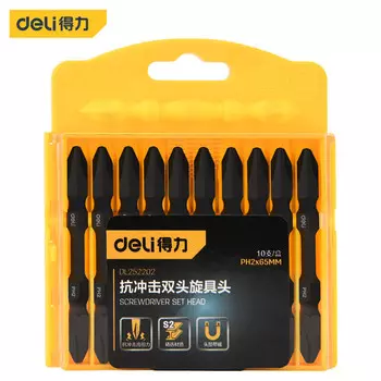 Ударопрочная двойная отвертка Deli 6,3 мм, ударопрочная бита S2 PH2x100 ммDL253202