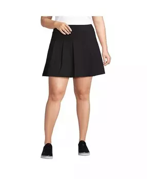 Ударопрочная юбка больших размеров с высокой посадкой Lands' End, черный