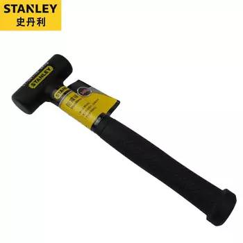 Ударопрочный молоток Stanley 1276 г, неэластичный резиновый молоток, стальная ручка, резиновый молоток, молоток для укладки напольной плитки, кожаный молоток 57-564-22