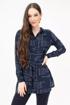 Удлиненная блузка Budmil, синий/белый