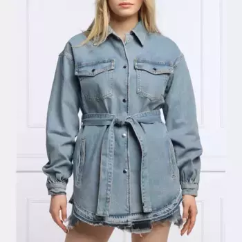 Удлиненная джинсовая куртка Liu Jo, синий