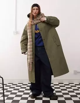 Удлиненная куртка COLLUSION цвета хаки