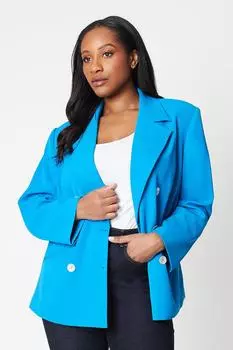 Удлиненная куртка Curve с отделкой в стиле милитари Wallis, синий