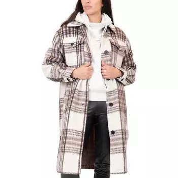 Удлиненная куртка из искусственной шерсти Junior's Coffee Shop, цвет Lavender Gray