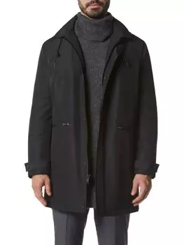 Удлиненная куртка Merrimack с капюшоном Andrew Marc, черный