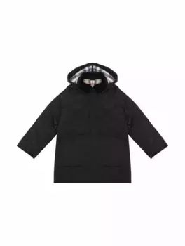 Удлиненная куртка с капюшоном Burberry, черный
