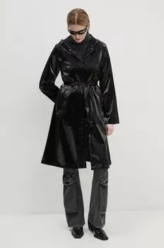 Удлиненная куртка трапециевидного силуэта W W3 Rains, черный