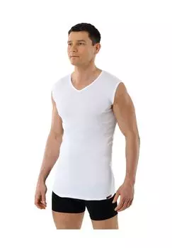 Удлиненная майка из органического материала с V-образным вырезом и без рукавов Albertkreuz