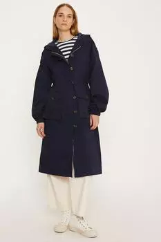Удлиненная парка с пуговицами Oasis, темно-синий