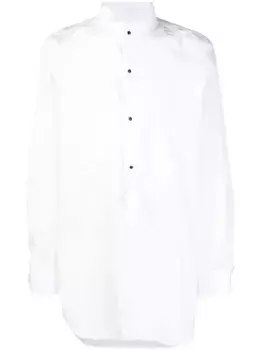 Удлиненная поплиновая рубашка MAISON MARGIELA, белый