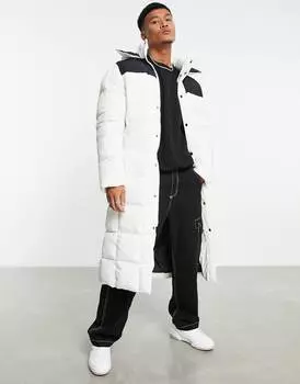 Удлиненная стеганая куртка квадратной формы с камнем ASOS DESIGN