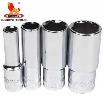 Удлиненная зеркальная головка Wynns 1/2 дюйма из хромованадиевой стали, удлиненная головка 9 мм W0561B 1 шт.