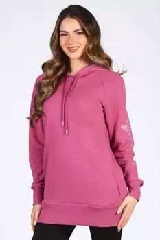 Удлиненное худи розового цвета с логотипом Pineapple, розовый