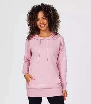 Удлиненное худи с логотипом розового цвета «Ананас» Pineapple, пастельно-розовый