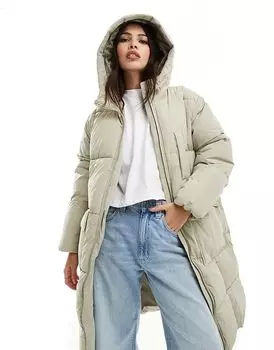 Удлиненное пальто свободного покроя в каменном цвете Vero Moda