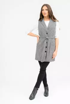 Удлиненное платье-майка Budmil, черно-белый