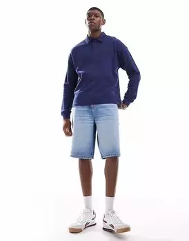 Удлиненные джинсовые шорты ASOS DESIGN светло-голубого цвета