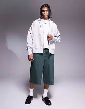 Удлиненные джинсовые шорты ASOS DESIGN темно-синего цвета с оттенком