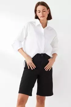 Удлиненные джинсовые шорты свободного кроя Noisy May, черный