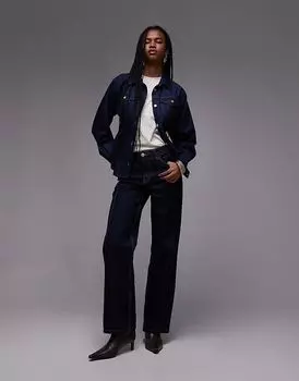 Удлиненные джинсы со швом спереди цвета индиго Mango