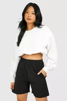 Удлиненные шорты с парашютом для миниатюрных размеров boohoo, черный