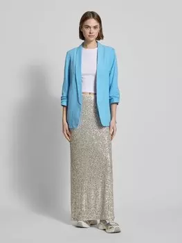Удлиненный блейзер свободного кроя из смесовой вискозы, модель «BOSELLA» Pieces, светло-голубой