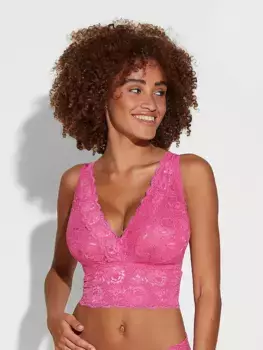 Удлиненный бюстгальтер-бралетт Never Say Never с объемным глубоким вырезом Cosabella, цвет Rani Pink