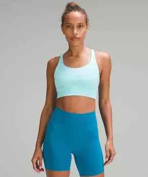 Удлиненный бюстгальтер Energy Lululemon, синий