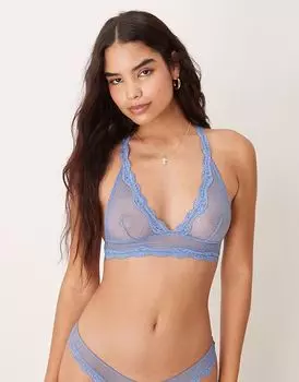 Удлиненный бюстгальтер Free People в цвете Harbour Blue
