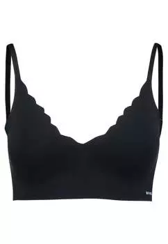 Удлиненный бюстгальтер Herausnehmbare Pads Micro Essentials Skiny, черный