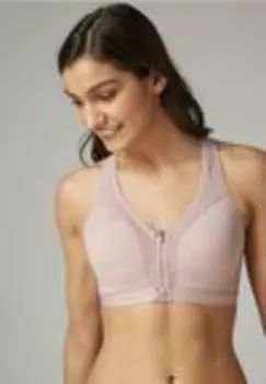 Удлиненный бюстгальтер HIGH IMPACT ZIP FRONT Next, розовый
