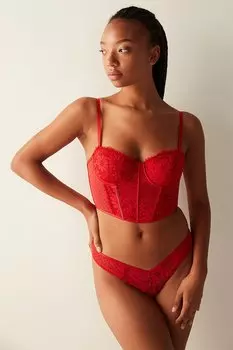 Удлиненный бюстгальтер корсетного типа Penti, красный