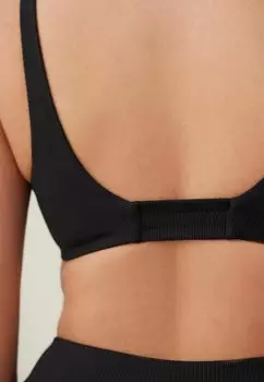 Удлиненный бюстгальтер Non Plunge Pull-On Crop Self., черный