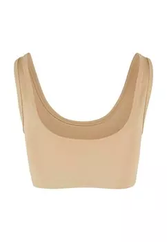 Удлиненный бюстгальтер Small Serif Karl Kani, песочный