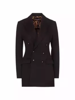 Удлиненный двубортный жакет Dolce&Gabbana, черный