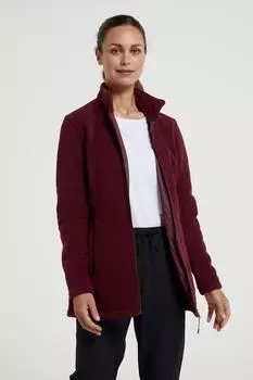 Удлиненный флисовый ветрозащитный зимний свитер из березы Mountain Warehouse, красный