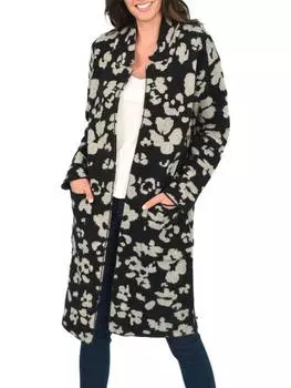 Удлиненный кардиган Daniel Rainn с абстрактным принтом Luella, чёрный/белый