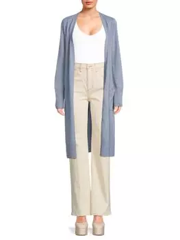 Удлиненный кардиган из 100% кашемира Duster Saks Fifth Avenue, цвет Denim Heather