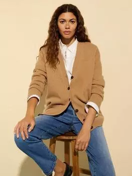 Удлиненный кардиган из чистой шерсти fillipa Baukjen, коричневый