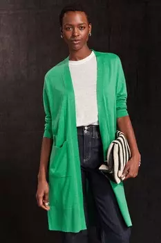 Удлиненный кардиган Next, зеленый