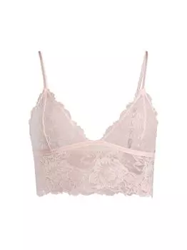 Удлиненный кружевной бюстгальтер на каждый день Free People, розовый
