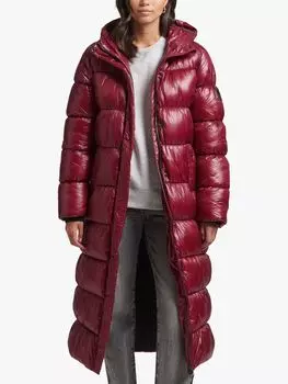 Удлиненный пуховик Superdry XPD Sports, темно-ягодный