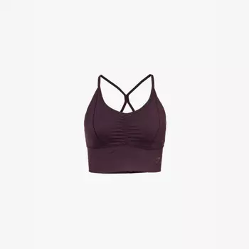 Удлиненный спортивный бюстгальтер Elevate из переработанного нейлона с эластичной спинкой-борцовкой Gymshark, коричневый